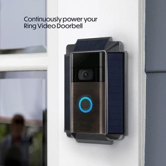 Wasserstein Solar Charger Mount for Ring Video Doorbell 1 (2nd Gen 2020 Release)