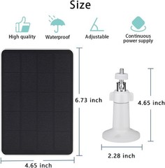 Adjustable Solar Panel Set for WYZE & Eufy Security Cameras – 10ft Cable