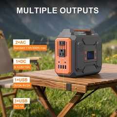 300W Portable Power Station 280Wh Solar Generator Camping RV Backup Battery Bank