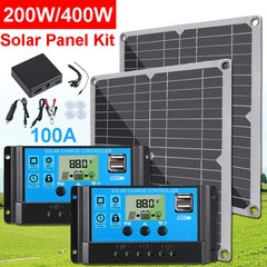400 Watts Solar Panel Kit 100A 12V Battery Charger with Controller Caravan Boat