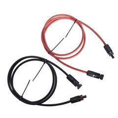 1 Pair Black + Red 5ft 12 AWG Solar Panel Extension Cable Wire Connector New