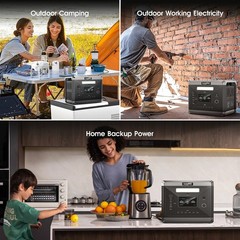 Q2501 2400W Portable Power Station 2160Wh Solar enerator with 4 AC Outlets