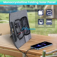 100W 22V Foldable Solar Panel for Ourdoor Camping Delta 2 Delta 3 Power Stations