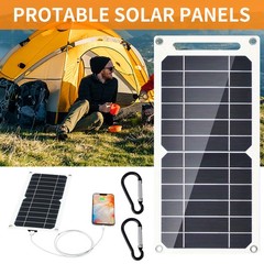 10W 20W USB Solar Panel Portable Power Bank Outdoor Camping Hiking Phone Charger