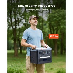Uimoso Portable Power Station with Solar Generator 2400W 2160Wh and 200W Panel