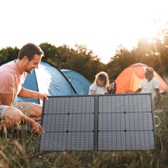 MHPOWOS Foldable Solar Panel 220W Panel Solar for Home Camping Solar Power Kit
