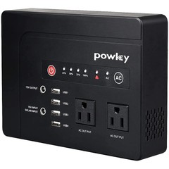 Powkey Portable Power Station 200W AC DC 146Wh Lithium Battery Solar Generator