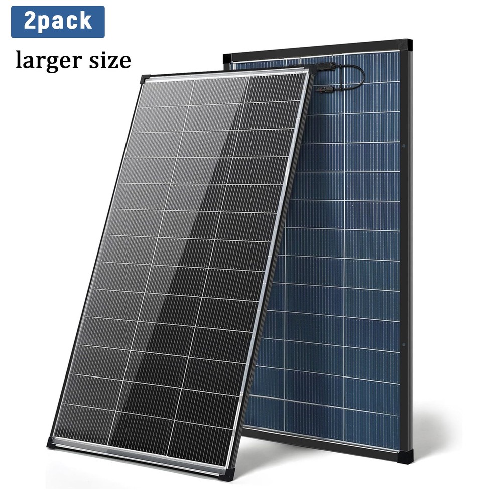 2-PACK 200W Bifacial Mono PV 12V N-Type Van Cabin Off-Grid energy battery System