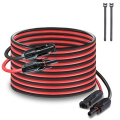 solar panel extension cable 11 Ft 20Ft 14 AWG wire Connectors PV cable 600V