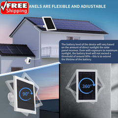 Solar Panel for Ring Camera(2Nd Generation) Dustproof Waterproof 5W Solar Panel