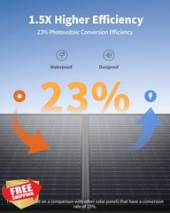 EBL 100W Portable Solar Panel (Upgraded) for Power Stations, IP65