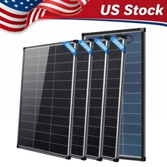 4Pack 200W Bifacial Solar Panel 800W N-Type Mono 18V PV Off Grid Roof RV Home US