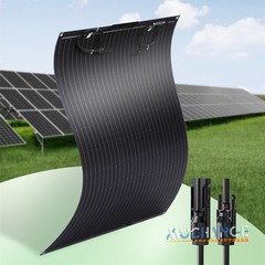 100/200 Watt Monocrystalline Flexible Solar Panels Kits for RV/Camper/Boat/Home