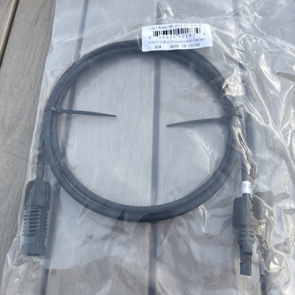 Renogy RNG-EXTCB-5FT-10-G1-US 5Ft 10AWG Solar Extension Cable Connector