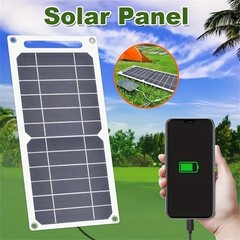 20W 10W 5V Solar Panel Power Bank USB Phone Charger Outdoor Camping Waterproof