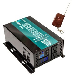 Pure Sine Wave Inverter 24V to 120V Power Converter 500W Home Car Remote Control