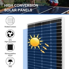 200W Monocrystalline 12V Solar Panel HighEfficiency Off Grid for Home RV Camping