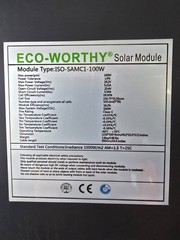 Eco Worthy 100 watt solar panel
