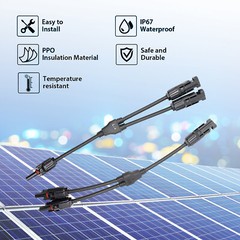 Solar Cable Y Panel Branch Connector IP67 Waterproof Solar Adapter Connector