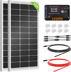 ECO-WORTHY 200 Watts 12 Volt/24 Volt Solar Panel Kit with High Efficiency Monocr