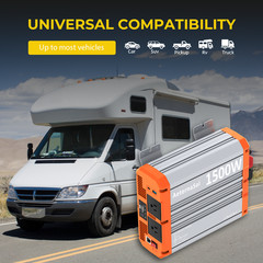 1500W Power Inverter Pure Sine Wave Inverter 12V 110V 120V Car Truck Boat Solar