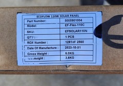 NEW EcoFlow 110W Portable Solar Panel EF-Flex-110C IP68 Waterproof Foldable Case