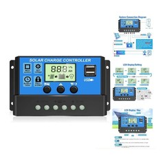 100W Solar Panel Kit Mono Cell Battery Power 20A Controller Roof Home Off-Grid