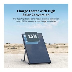 EcoFlow 100W Rigid Solar Panel IP68 Weatherproof for Outdoor Power (2-Pack)