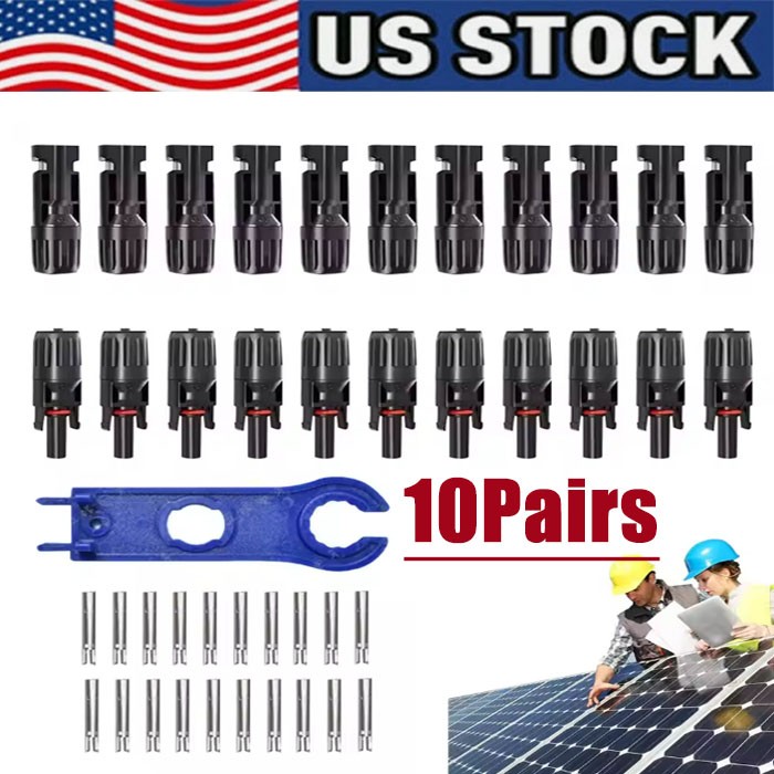 10Set Male Female Wire Cable Connector Set Solar Panel Waterproof Connector