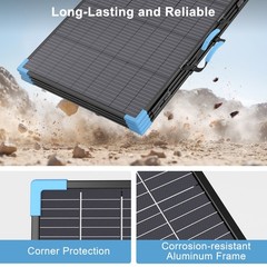 110W 220W Portable Solar Panel 400W Bifacial P68 Waterproof Foldable Solar Panel