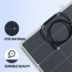 130W 18V Flexible Solar Panel Waterproof IP67 Monocrystalline Solar Cell Power