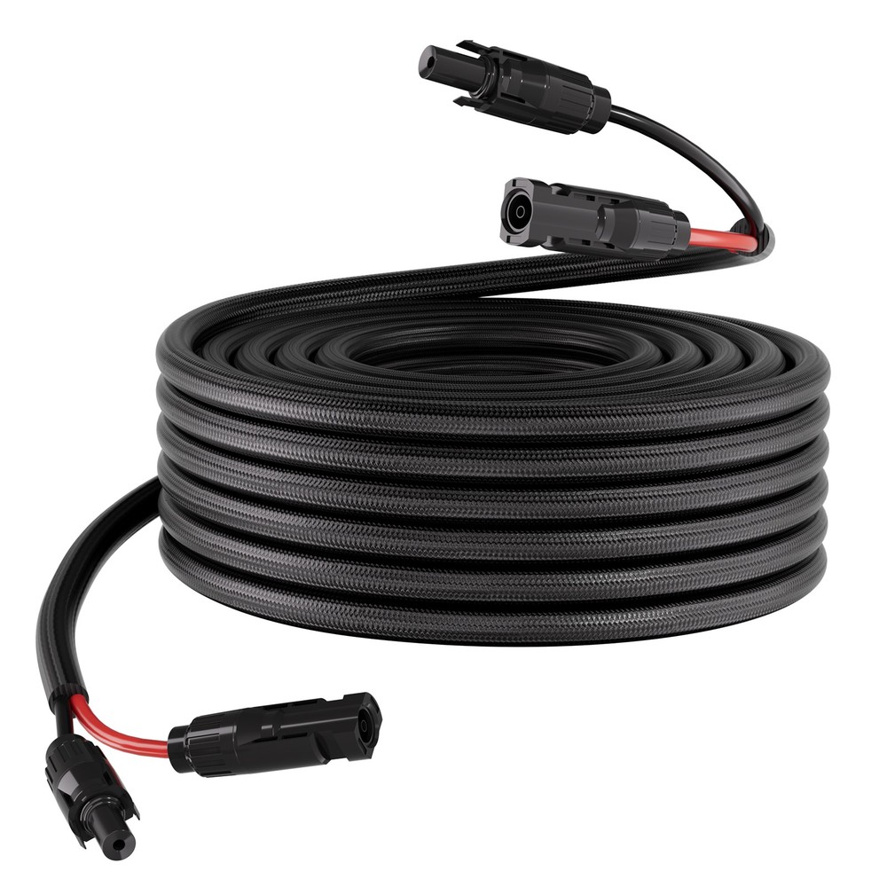Uimoso 50FT Solar Panel Extension Cable 10AWG Wire with Retardant Connectors