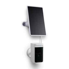 Wasserstein Solar Panel Compatible with Wyze Battery Cam Pro (White)
