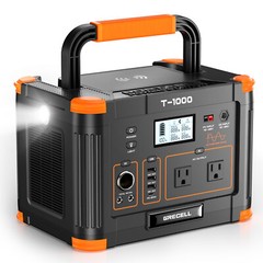GRECELL Portable Power Station 1000W Solar Powered Generator Battery(USED)