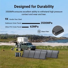 Dabbsson Folding Solar Panel 120W IP67 Waterproof Monocrystalline Design Outdoor