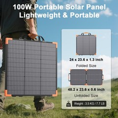 Bifacial Solar Panel 100 200 watt IP68 for BLUETTI Portable Power Station AC180