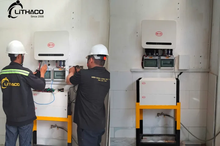 Lắp đặt thử nghiệm biến tần và pin lưu trữ BYD