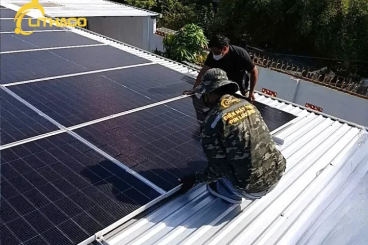 LITHACO hoàn thiện hệ thống điện mặt trời có lưu trữ 7kWp/15.36kWh – 1 pha cho anh Hòa tại Vĩnh Long