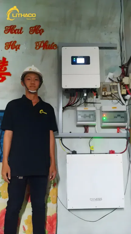 lap hoan thien he thong dien mat troi co luu tru 4.6kWp 5.12kWh